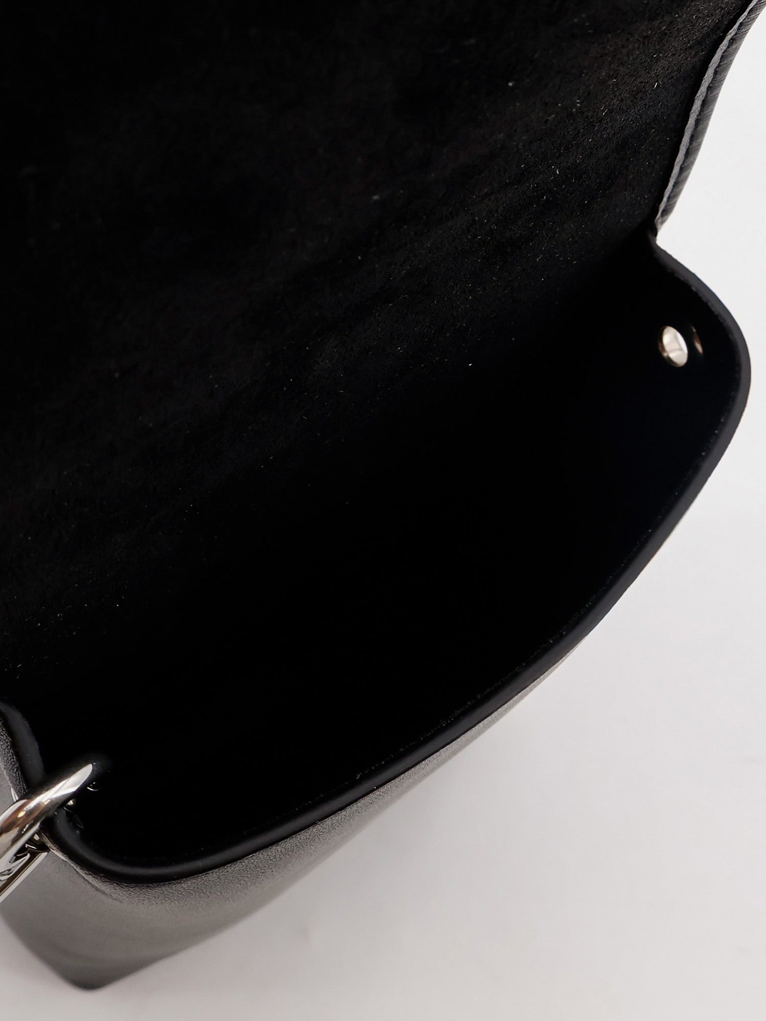 Celine Men's Soft Triomphe Leather Shoulder Bag Black