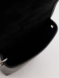 Celine Men's Soft Triomphe Leather Shoulder Bag Black