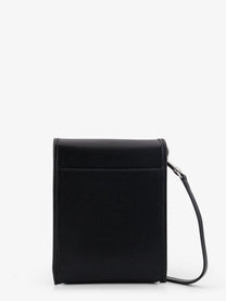 Celine Men's Soft Triomphe Leather Shoulder Bag Black