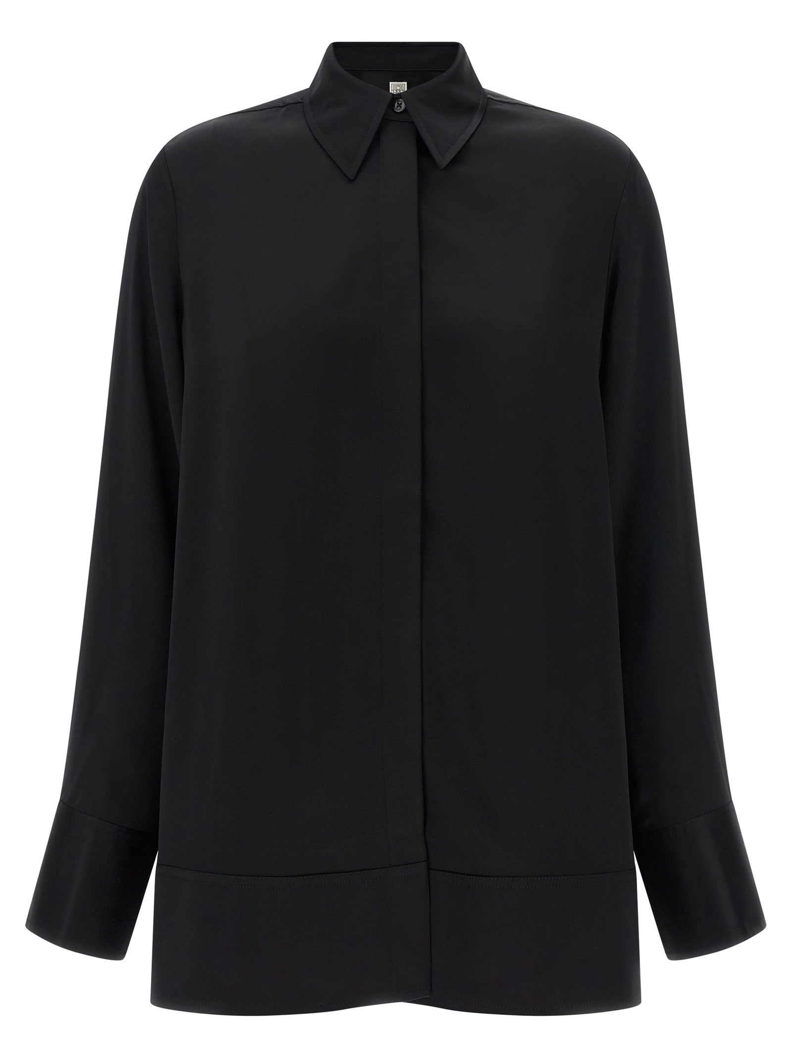 Toteme Soft Tuxedo Shirt Black