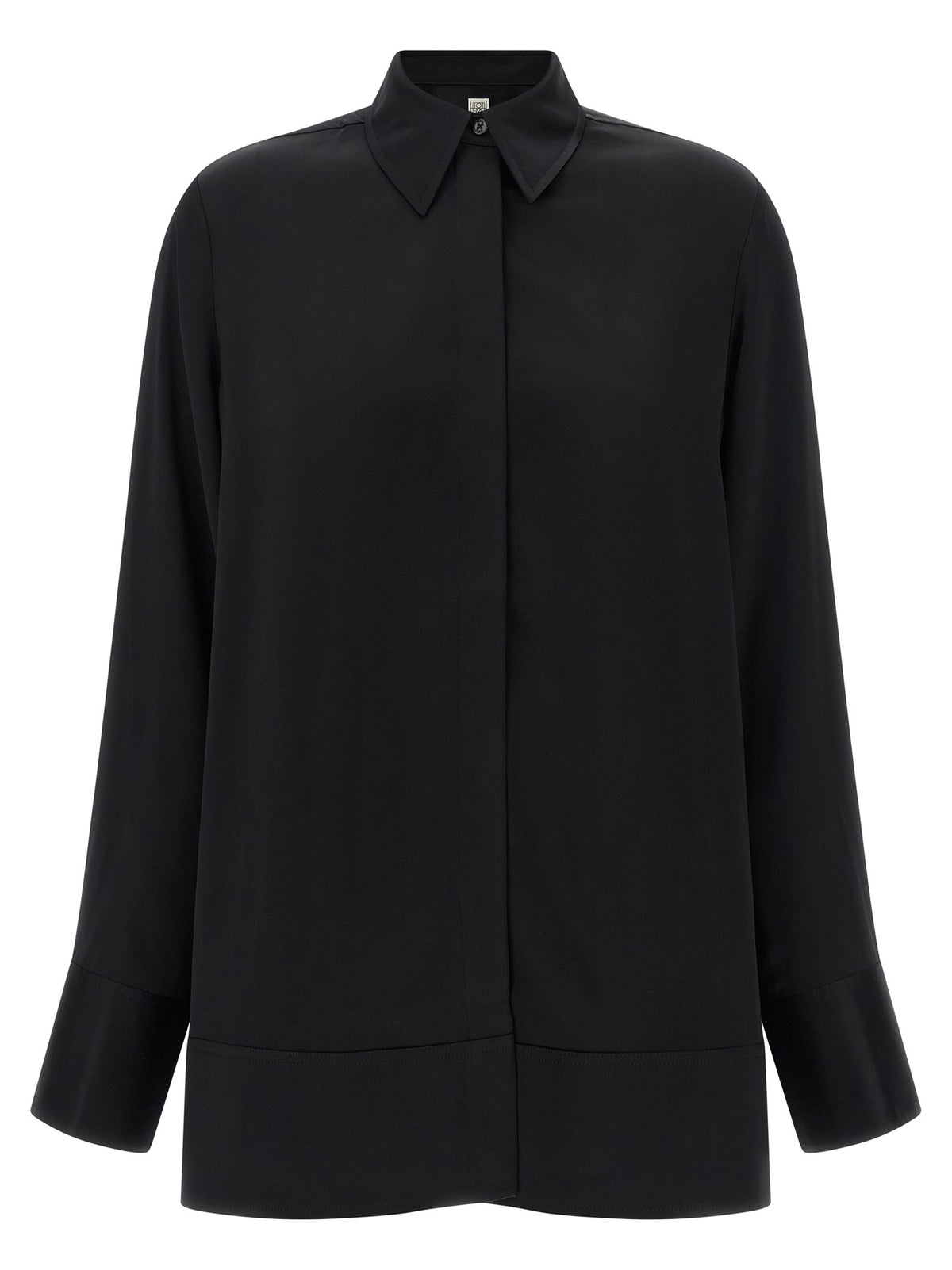 Toteme Soft Tuxedo Shirt Black