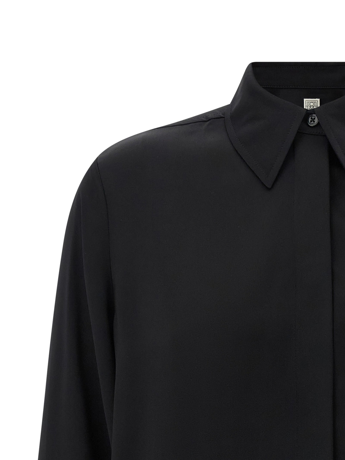 Toteme Soft Tuxedo Shirt Black, view 3