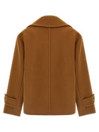 Chloé Soft Wool Coat Brown, view 3