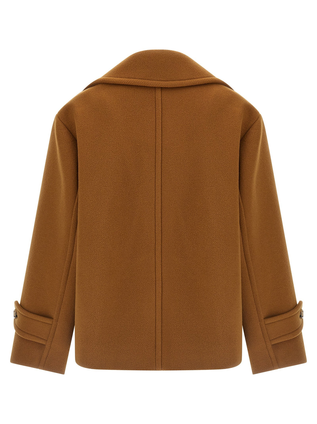 Chloé Soft Wool Coat Brown, view 3