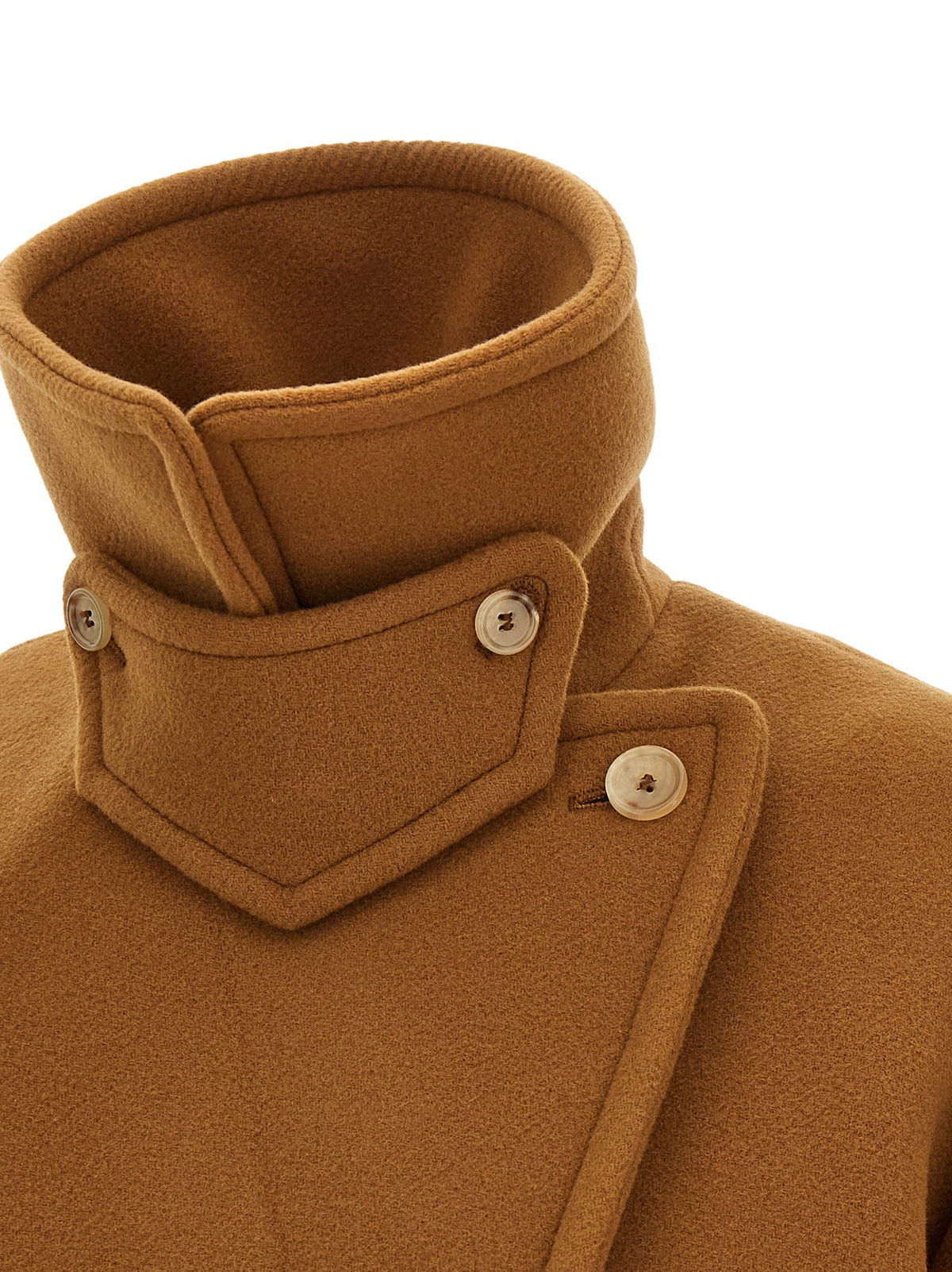 Chloé Soft Wool Coat Brown, view 6