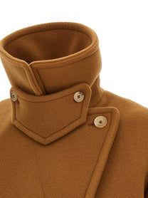 Chloé Soft Wool Coat Brown, view 6