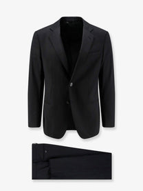 Giorgio Armani Men's Soho Line Super 160s Virgin Wool Suit Black