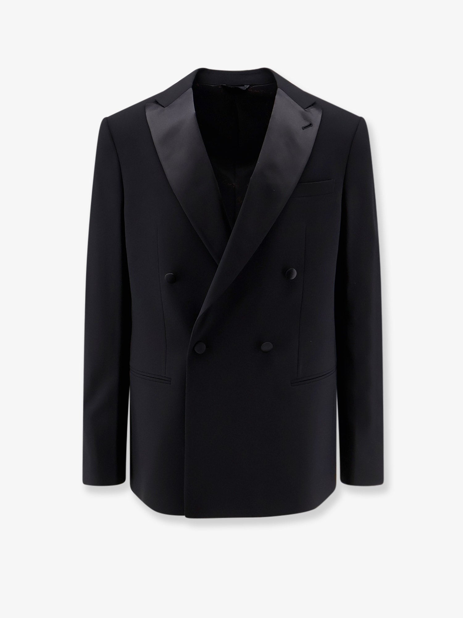 Giorgio Armani Men's Soho Virgin Wool Tuxedo Blazer Black