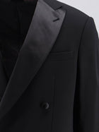 Giorgio Armani Men's Soho Virgin Wool Tuxedo Blazer Black, view 3