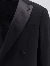 Giorgio Armani Men's Soho Virgin Wool Tuxedo Blazer Black