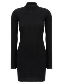 courrèges Solar Light Rib Dress Black