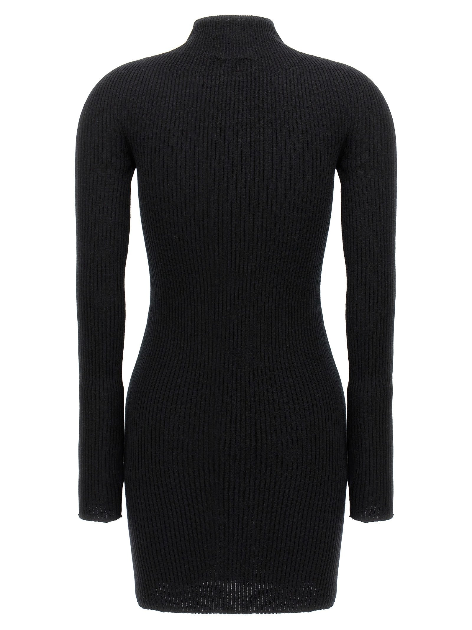courrèges Solar Light Rib Dress Black