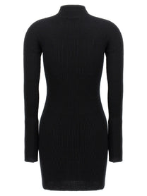 courrèges Solar Light Rib Dress Black