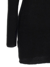courrèges Solar Light Rib Dress Black
