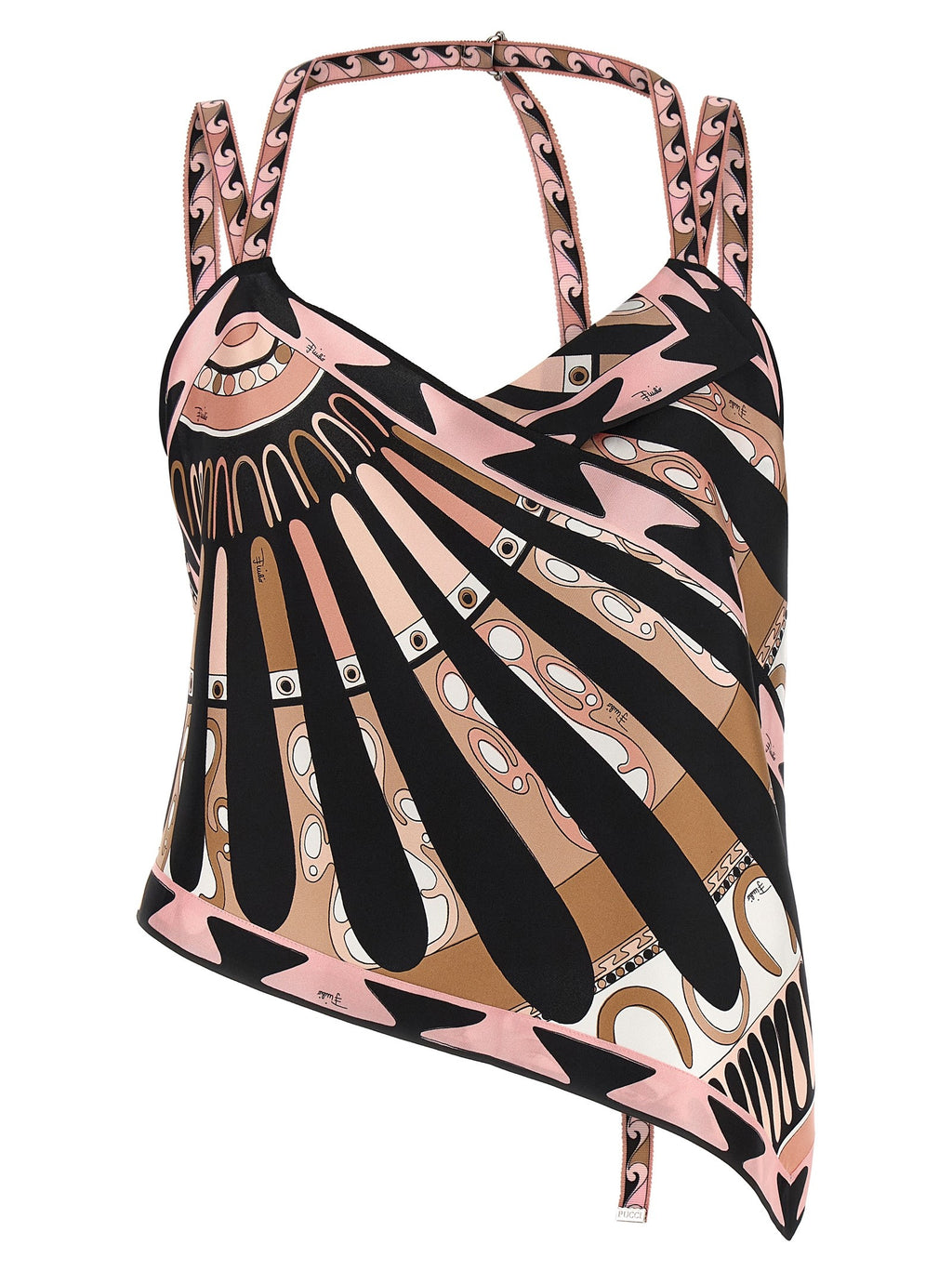 Emilio Pucci Soleil Scarf Top Blue