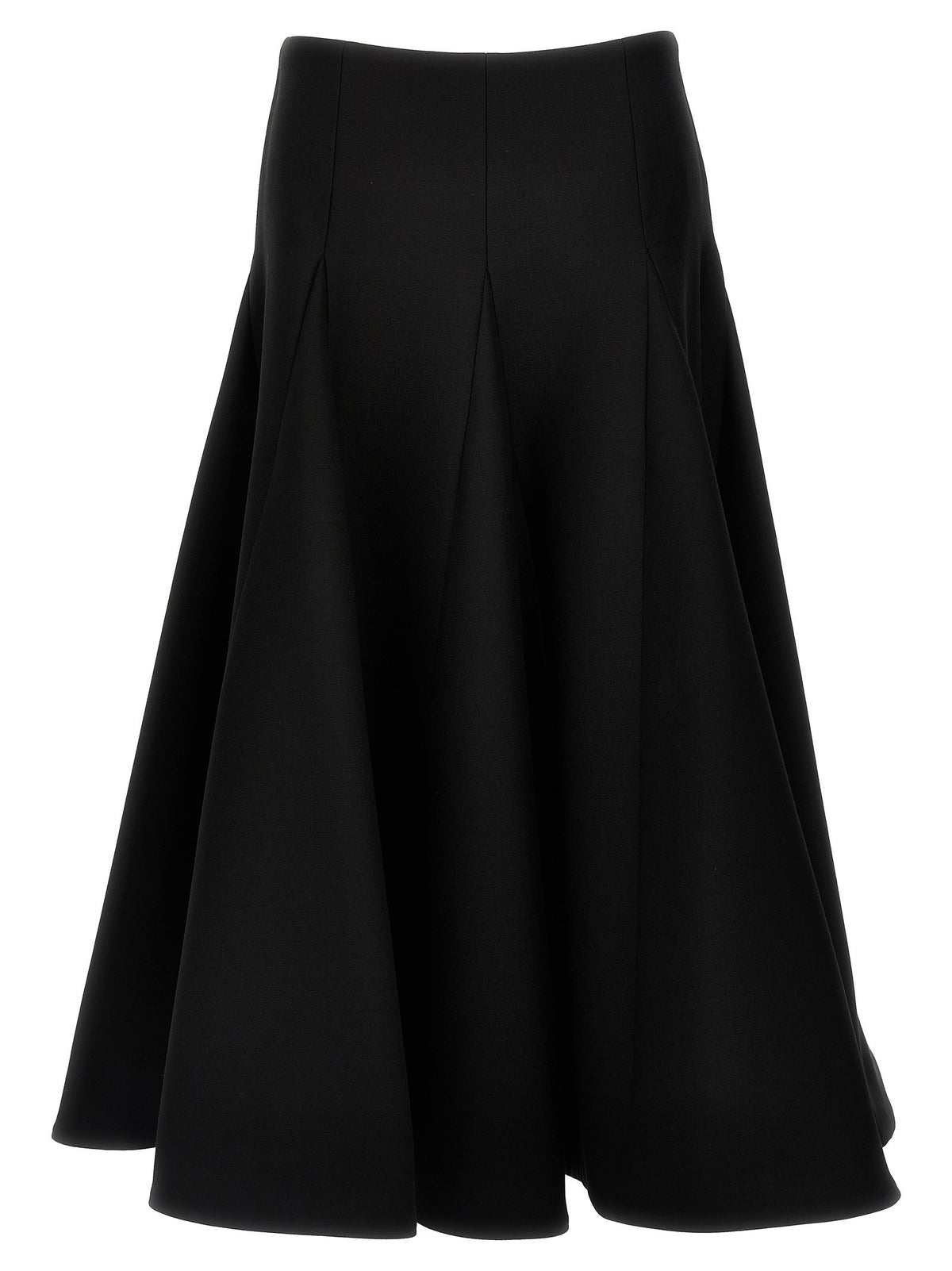 Valentino Solid Crepe Couture Valentino Skirt Black