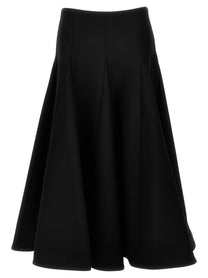 Valentino Solid Crepe Couture Valentino Skirt Black