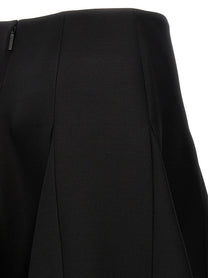 Valentino Solid Crepe Couture Valentino Skirt Black