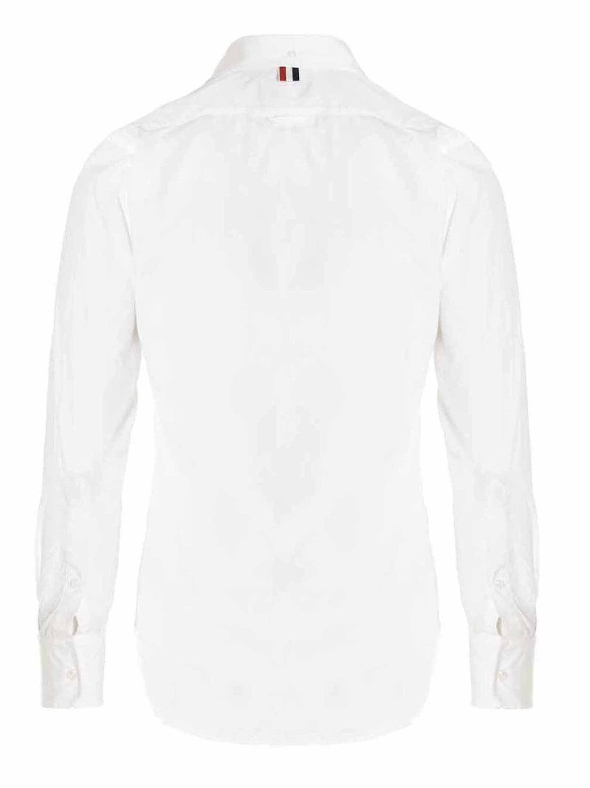 Thom Browne Solid Poplin Shirt White, view 2