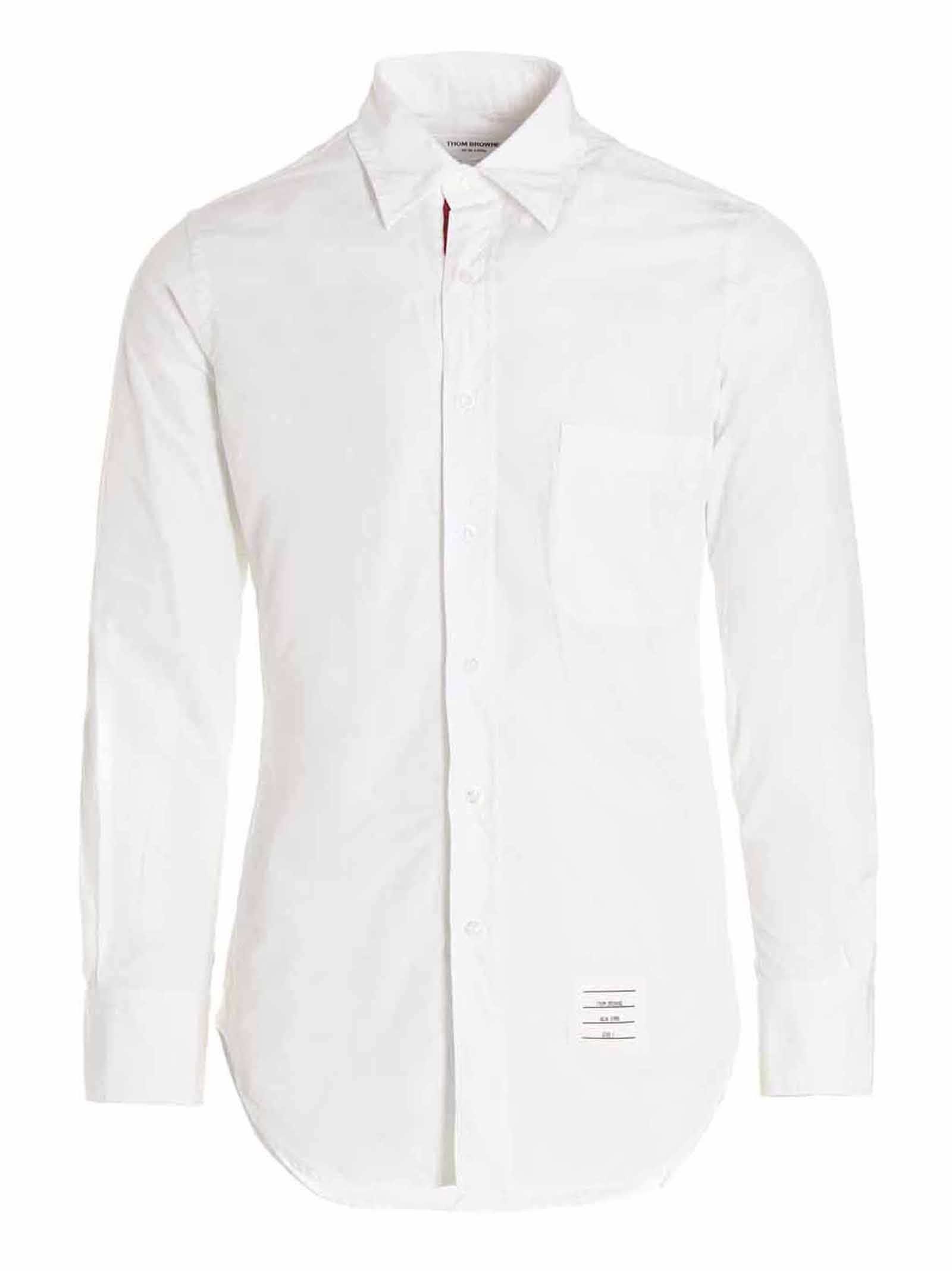 Thom Browne Solid Poplin Shirt White