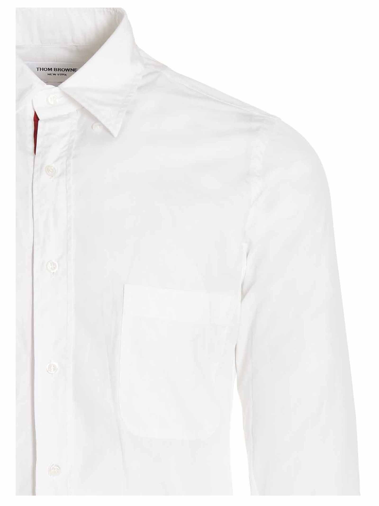 Thom Browne Solid Poplin Shirt White