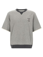 Brunello Cucinelli Solomei Athletic Club Embroidered Sweatshirt Grey