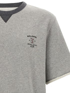 Brunello Cucinelli Solomei Athletic Club Embroidered Sweatshirt Grey, view 3