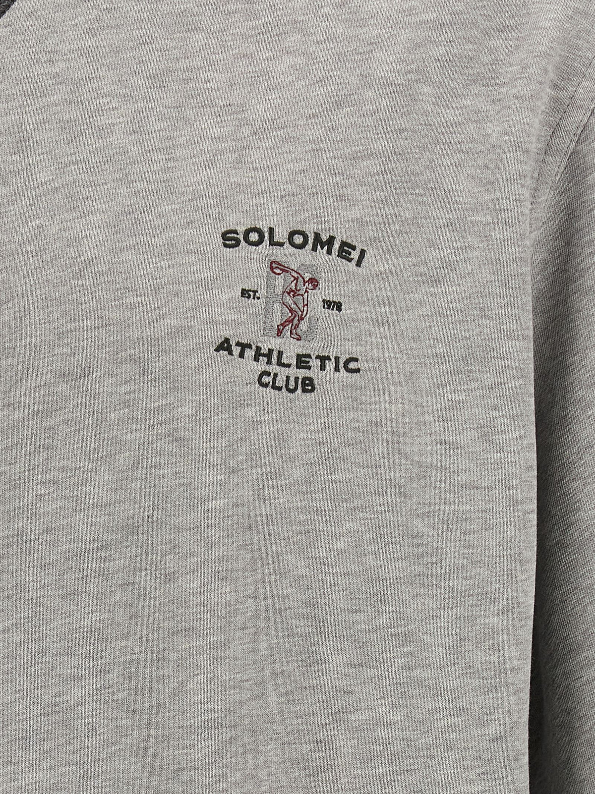 Brunello Cucinelli Solomei Athletic Club Embroidered Sweatshirt Grey, view 4