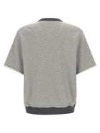 Brunello Cucinelli Solomei Athletic Club Embroidered Sweatshirt Grey, view 2
