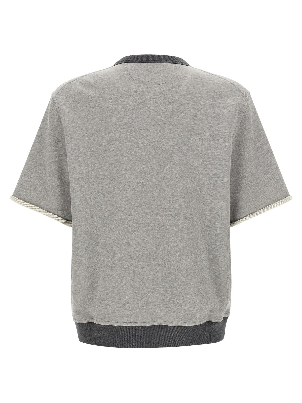 Brunello Cucinelli Solomei Athletic Club Embroidered Sweatshirt Grey, view 2