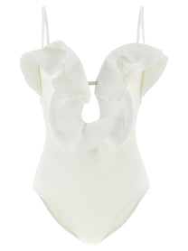 Zimmermann Solstice One Piece Swimsuit White
