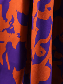 Dries Van Noten Women's Soni Skirt in Printed Viscose Orange