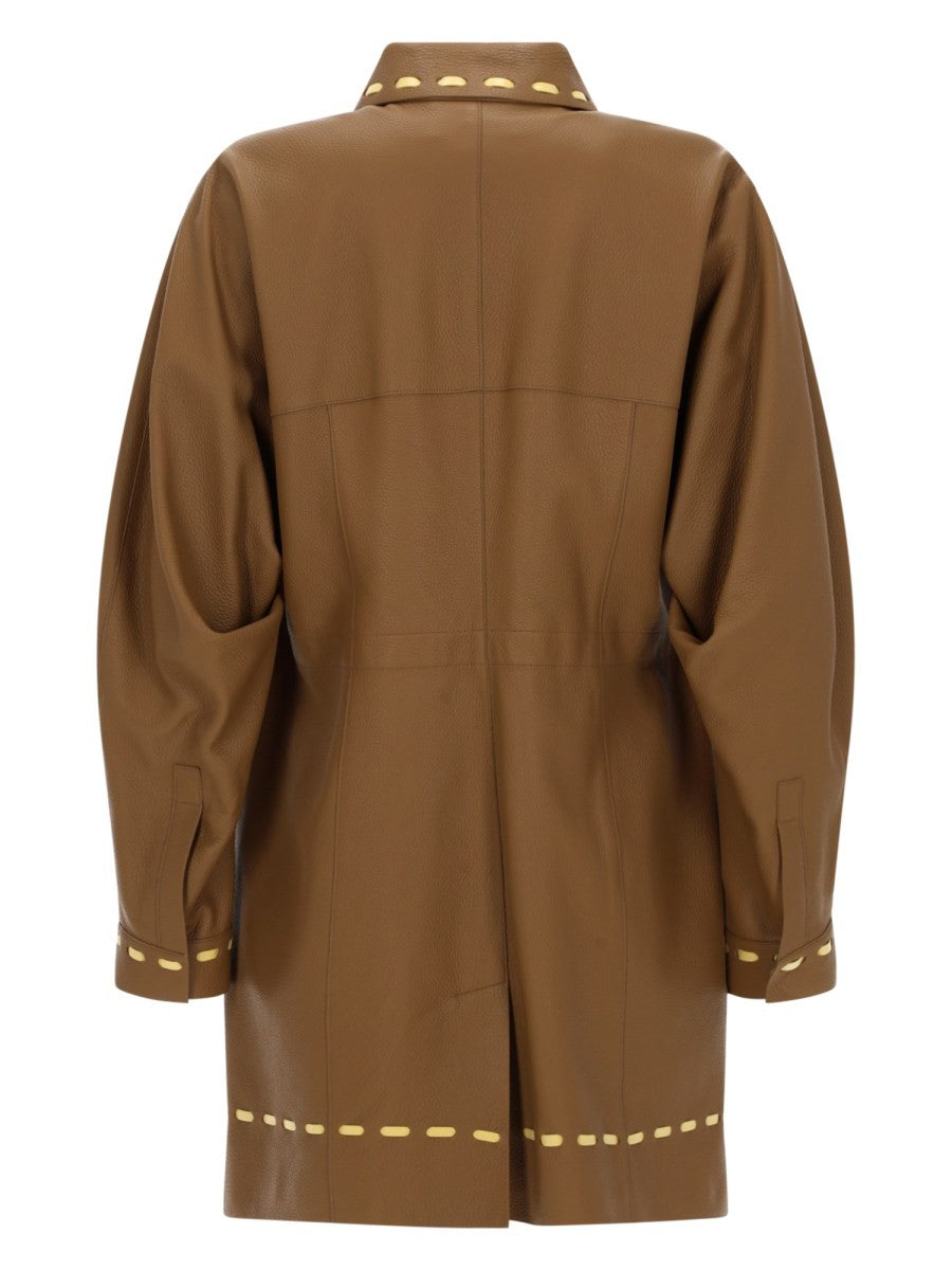 Fendi Women's Soprabito in Pelle Brown