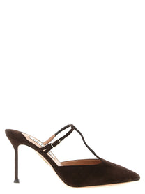 Aquazzura Sorbonne Mules Brown