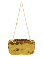 Rabanne Sparkle Baguette Mini Shoulder Bag Gold