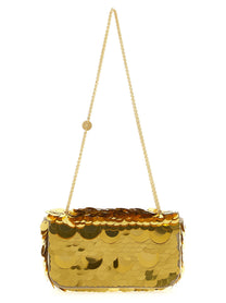 Rabanne Sparkle Baguette Mini Shoulder Bag Gold