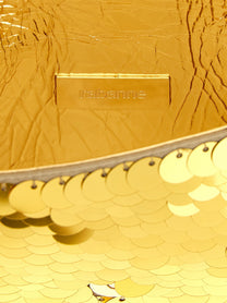 Rabanne Sparkle Baguette Mini Shoulder Bag Gold
