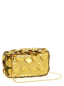 Rabanne Sparkle Baguette Mini Shoulder Bag Gold