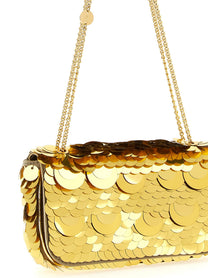 Rabanne Sparkle Baguette Mini Shoulder Bag Gold