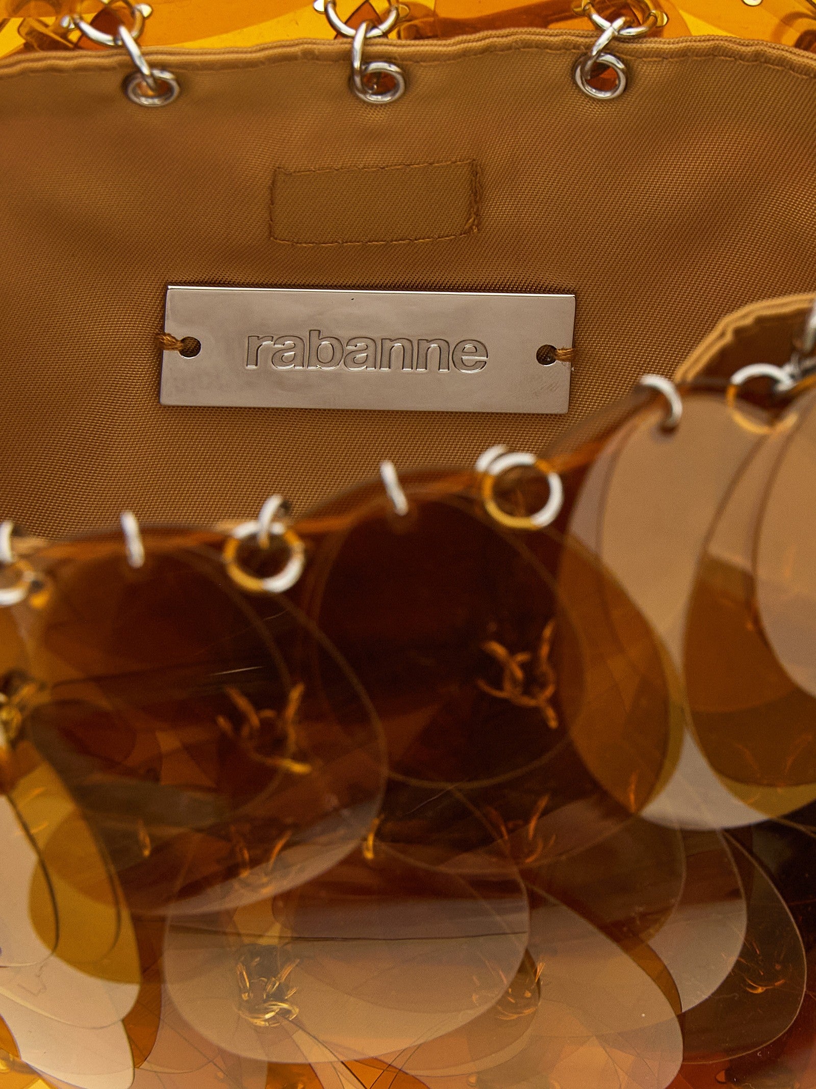 Rabanne Sparkle Shoulder Bag Orange