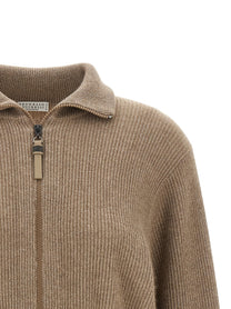 Brunello Cucinelli Sparkling Cardigan Brown