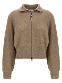 Brunello Cucinelli Sparkling Cardigan Brown