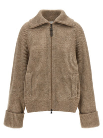 Brunello Cucinelli Sparkling Cardigan Beige