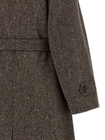 Brunello Cucinelli Sparkling Coat Brown, view 4