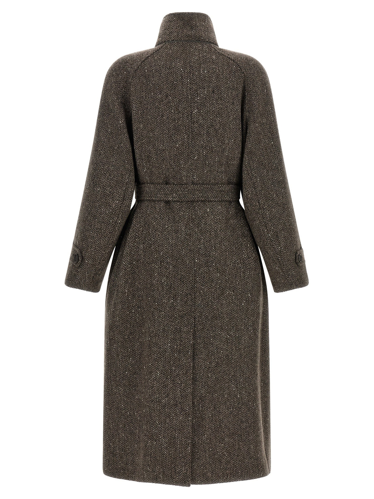 Brunello Cucinelli Sparkling Coat Brown, view 2