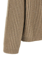 Brunello Cucinelli Sparkling &amp; Dazzling Sweater Beige, view 4