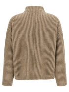 Brunello Cucinelli Sparkling &amp; Dazzling Sweater Beige, view 2