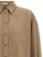 Brunello Cucinelli Sparkling Shirt Beige, view 3