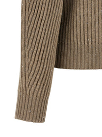 Brunello Cucinelli Sparkling Sweater Beige