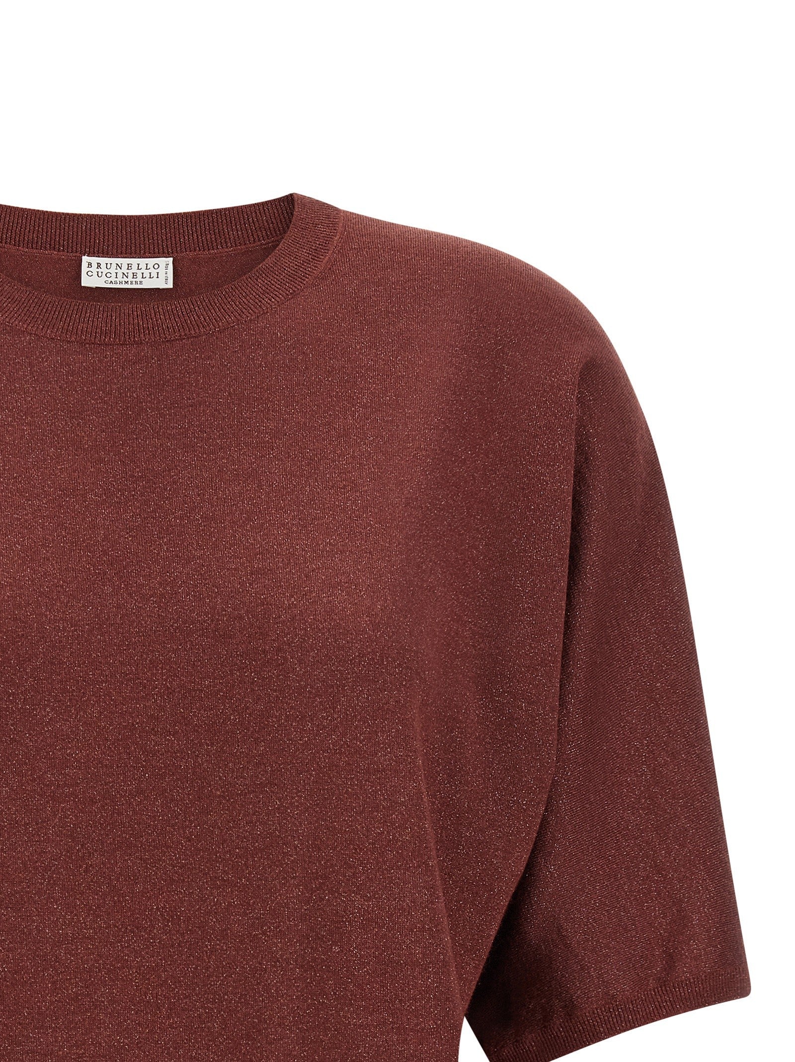 Brunello Cucinelli Sparkling Sweater Red